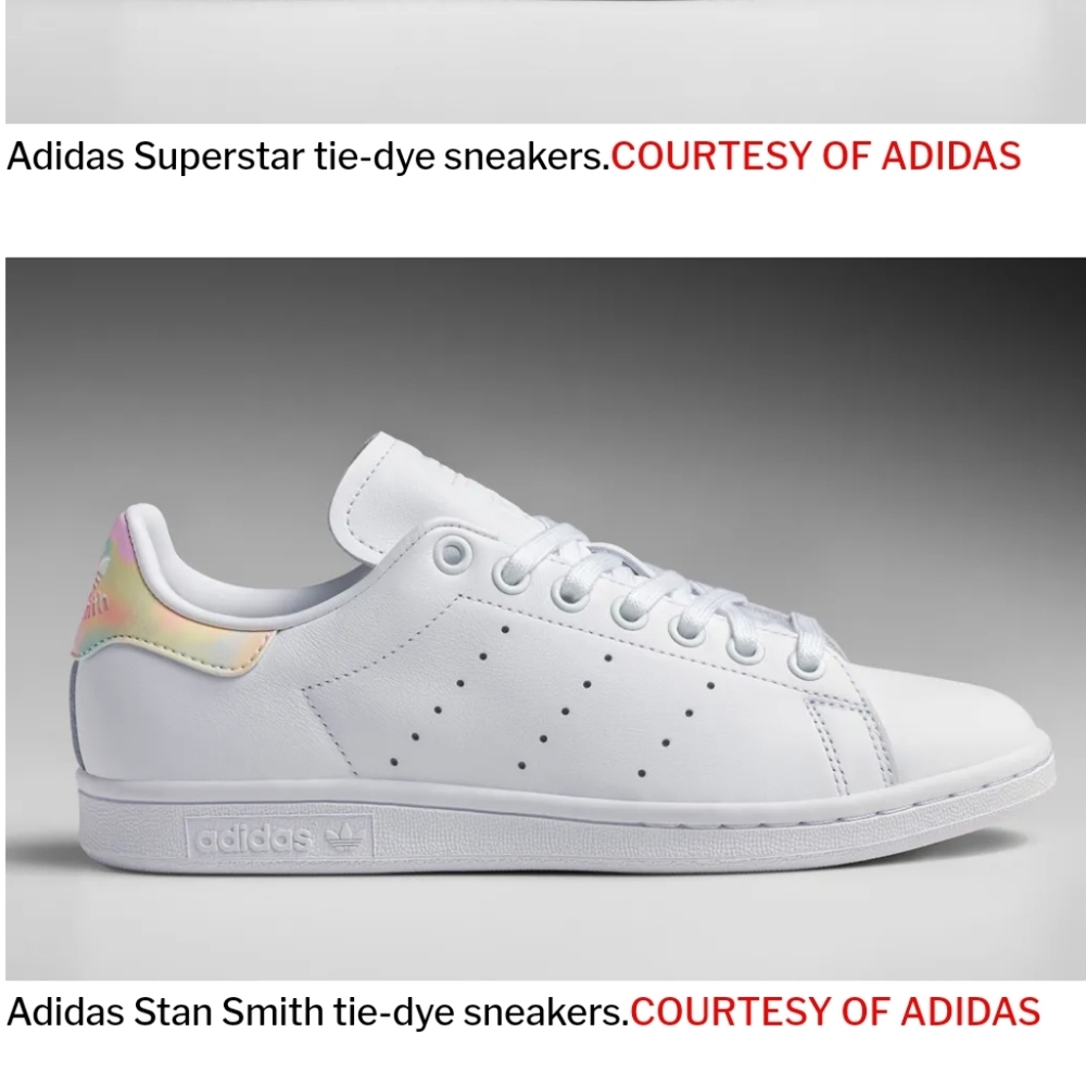 New Adidas Originals Stan Smith J White Iridescent 3.5